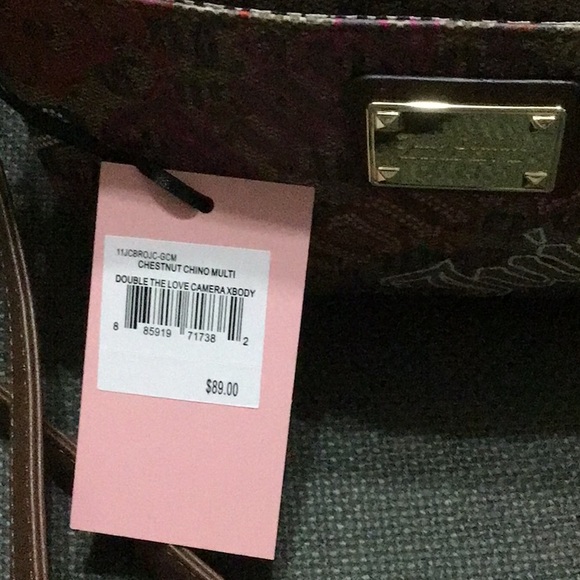 NWT Juicy Couture Chestnut Chino double the love camera Crossbody - Picture 9 of 9